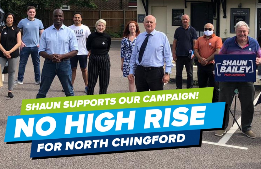 Shaun Bailey no high rise Chingford