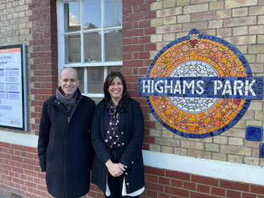 Kieran and Huma at Station