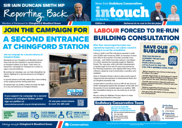 Endlebury news - from campaigning for a new Chingford station entrance to fighting safer roads.